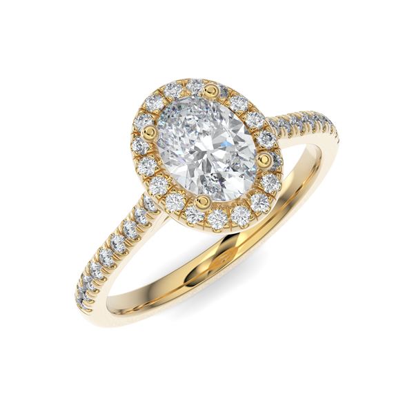 The Halo Oval Engagement Ring-Alice