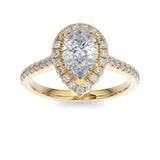 The Halo Pear Engagement Ring-Louise