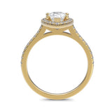 The Halo Pear Engagement Ring-Louise