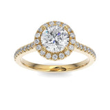 The Halo Round Brilliant Engagement Ring-Jeanne