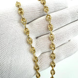 10K Gold Puff Anchor Chain 6mm
