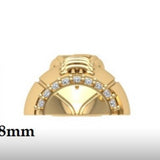 Gold Diamond Football Pendant