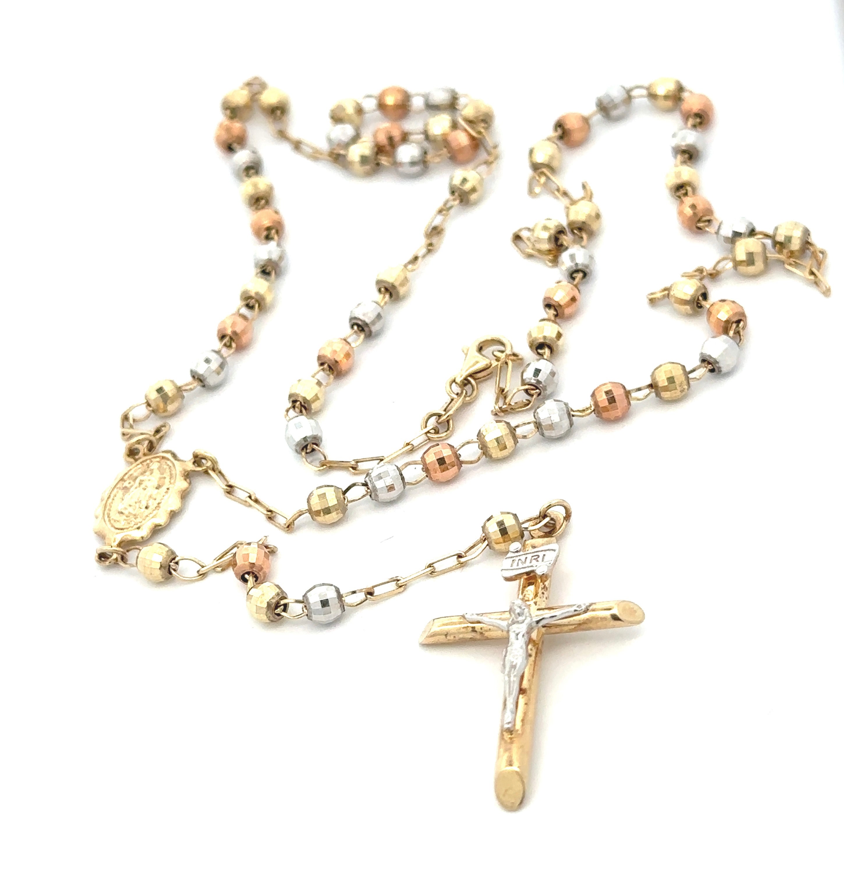 Jesus Cross 10K Gold Rosary