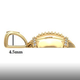 Gold Diamond Football Pendant