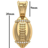 Gold Diamond Football Pendant