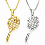 Tennis Racket Pendant - Gold 14K