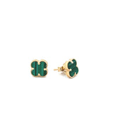 18K  Mini Green Clover Gold Set