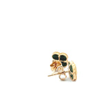 18K  Mini Green Clover Gold Set