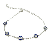 Evil Eye Dainty Bracelet Silver 925s