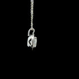 Collier en or 14 carats avec halo de diamants