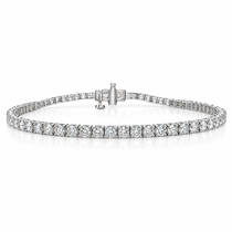 2 mm 14K gold tennis bracelet with lab-created diamonds
