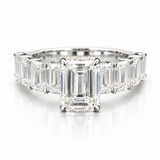 Emerald Cascade Diamond Ring