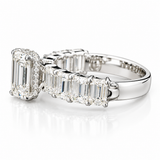 Emerald Cascade Diamond Ring
