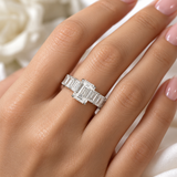 Emerald Cascade Diamond Ring