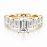 Emerald Cascade Diamond Ring