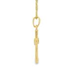 Cross Two-Tone Pendant 10K Gold -Jane