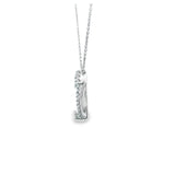 Heart Necklace 14K White Gold Diamonds