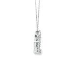 Heart Necklace 14K White Gold Diamonds