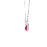 Women 925 Silver Rhodium Infinity ladybug Pendant