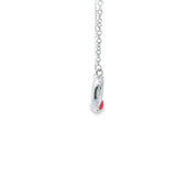 Women 925 Silver Rhodium Infinity ladybug Pendant