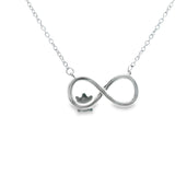 Women 925 Silver Rhodium Infinity ladybug Pendant