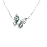 Women 925 Silver Rhodium Butterfly Pendant