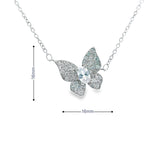 Women 925 Silver Rhodium Butterfly Pendant