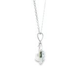 Women 925 Silver Rhodium Pearl Pendant