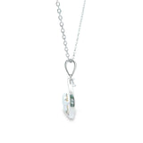 Women 925 Silver Rhodium Pearl Pendant