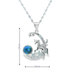 Women 925 Silver Rhodium Unicorn Pendant