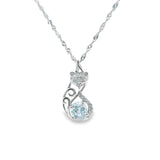 Women 925 Silver Rhodium Fox Pendant