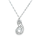 Women 925 Silver Rhodium Fox Pendant