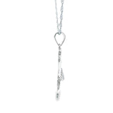 Women 925 Silver Rhodium Ballerina Pendant