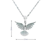 Women 925 Silver Rhodium Phoenix Pendant