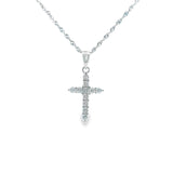 Women 925 Silver Rhodium Cross Pendant-02