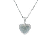 Women 925 Silver Rhodium Heart Pendant