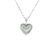 Women 925 Silver Rhodium Heart Pendant