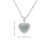 Women 925 Silver Rhodium Heart Pendant