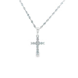 Women 925 Silver Rhodium Cross Pendant-03