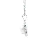 Women 925 Silver Rhodium Pearl Ds Pendant