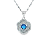 Women 925 Silver Rhodium Blue model Pendant