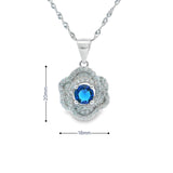 Women 925 Silver Rhodium Blue model Pendant