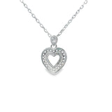 Women 925 Silver Rhodium Heart model Pendant