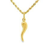Medium Cornetto Pendant 10K Gold - UniSex