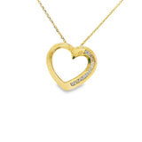 Heart Pendant 10K Gold-Diamond