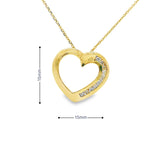 Heart Pendant 10K Gold-Diamond