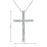 Collier croix en or 14 carats et diamants
