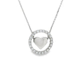 14k Gold Heart Diamond Necklace