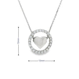 14k Gold Heart Diamond Necklace