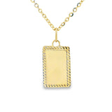Square Medallion Pendant 10K Gold